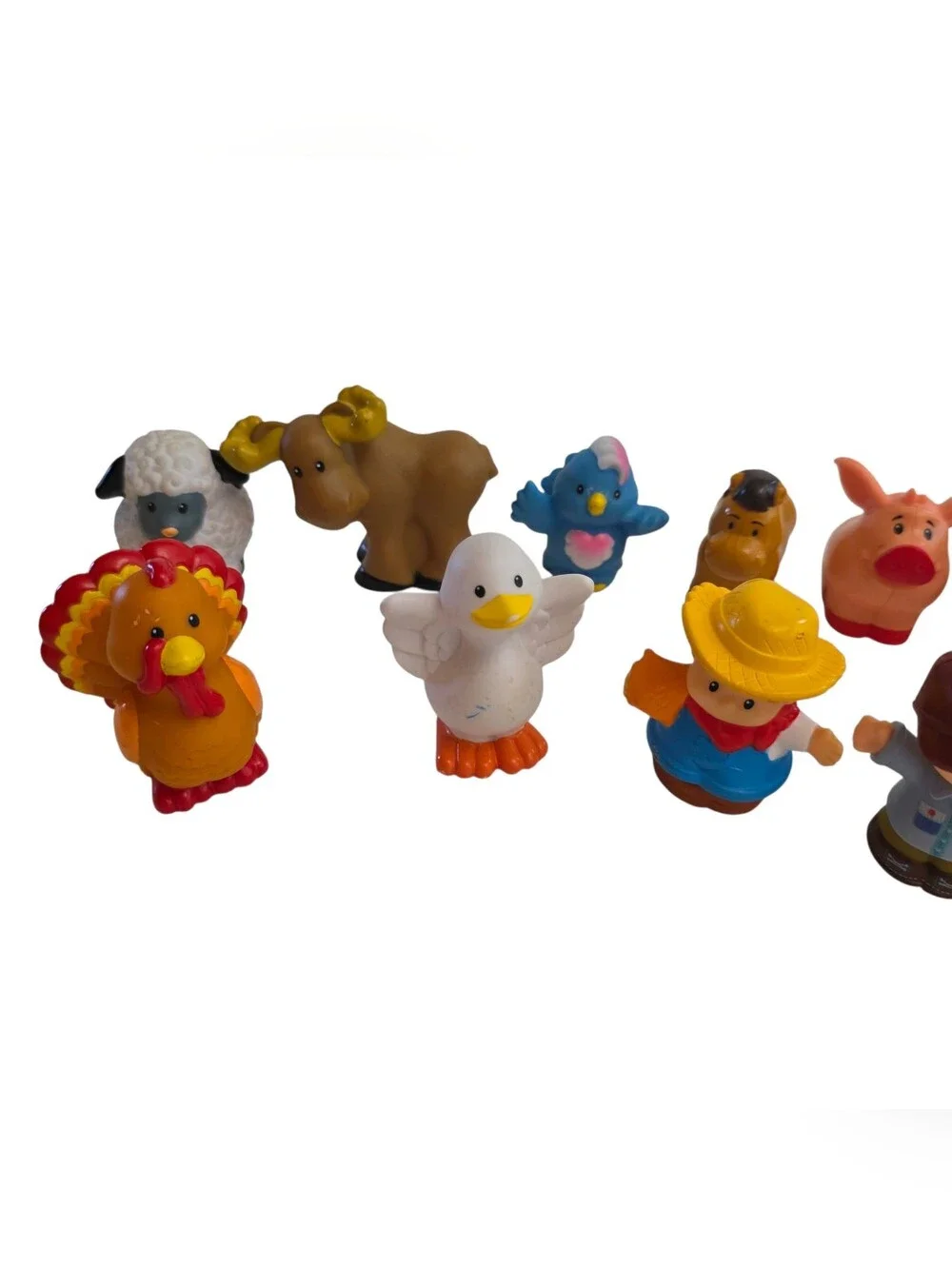 Fisher Price Little People Farm Lot Of 11 Figures People Animals Truck Toys Kids